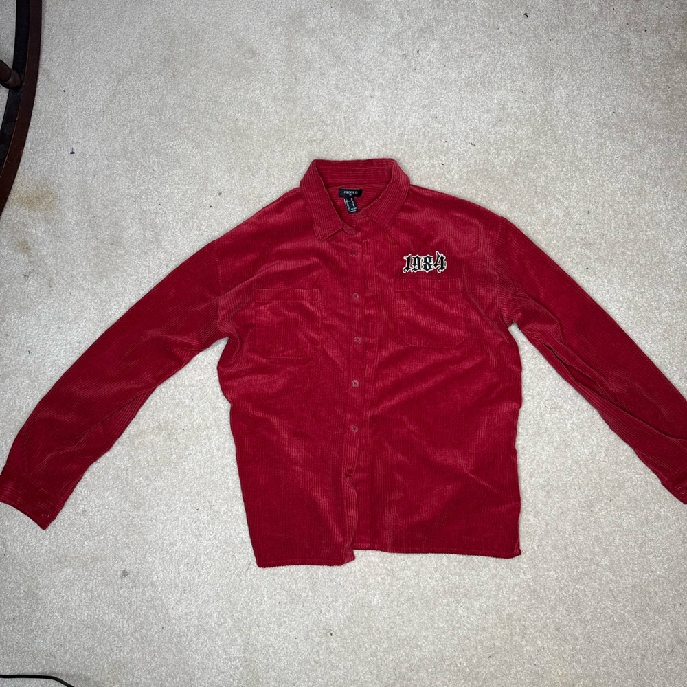 Rich Red Corduroy Shirt